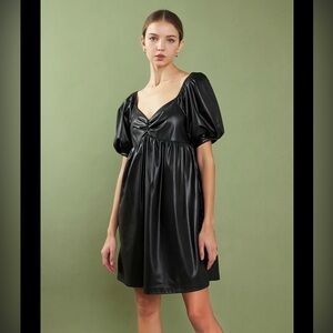 NWT English Factory Faux Leather Mini Dress